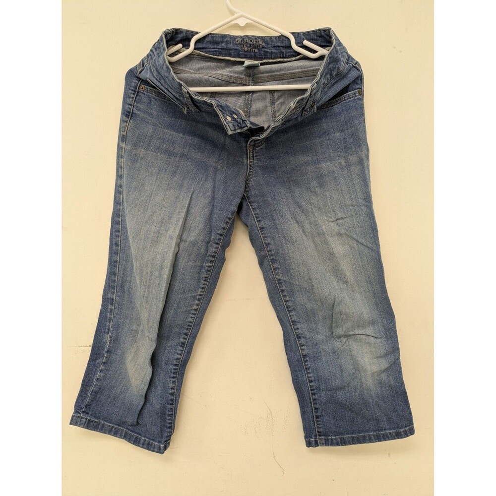 Sonoma Goods for Life Petite 6P Embroidered Straight Leg Denim Jeans